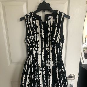 Calvin Klein black and white dress